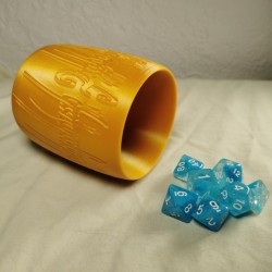 Dice Rolling Cup 3D Printed Elven Design