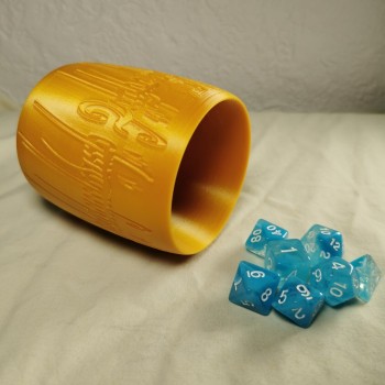 Dice Rolling Cup 3D Printed Elven Design