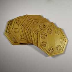 RPG Dice Drinks Coasters Set Of 6