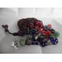 Red and Green Christmas Themed Large Chainmaille Dice Bag