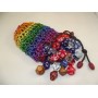 Rainbow Pride Themed Large Chainmaille Dice Bag