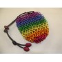 Rainbow Pride Themed Large Chainmaille Dice Bag