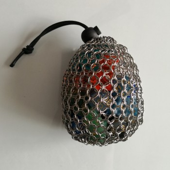 Large Stainless Steel Chainmaille Dice Bag