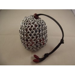 Large Silver Chainmaille Dice Bag