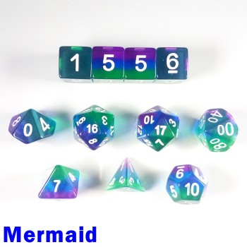 Aurora Gem Mermaid 11 Dice Set