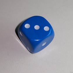16mm 6 Sided D3 Opaque Blue Spotted