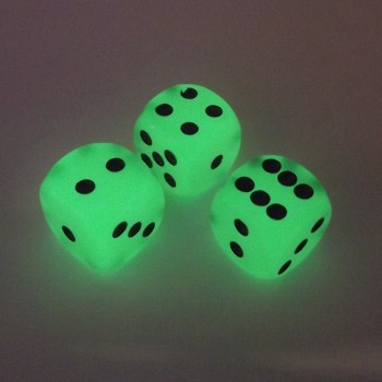 14mm Classic Glow in The Dark Dice D6