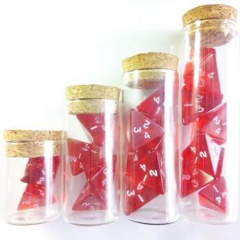 Gem Red Full Set of Healing Potions for 5e D&D (Plain Stoppers)