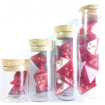 Pearl Red Full Set of Healing Potions for 5e D&D (Plain Stoppers)