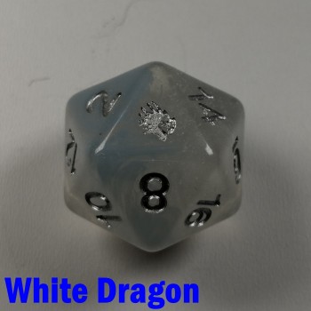 Spirit Of Arctic White Dragon Large D20