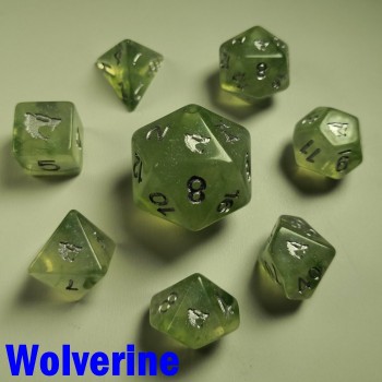 Spirit Of Arctic Wolverine 8 Dice Set