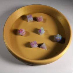 Dice Rolling Tray 3D Printed Plain Design