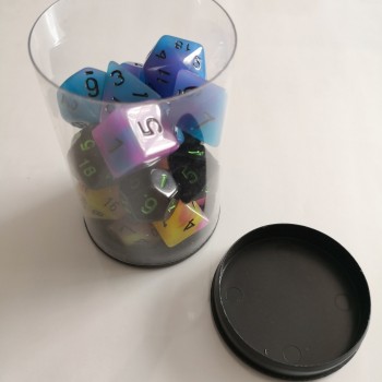 Plastic Dice Display Tube