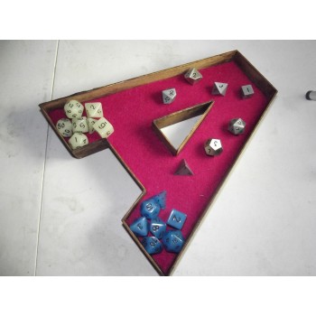Wooden Letter Dice Tray
